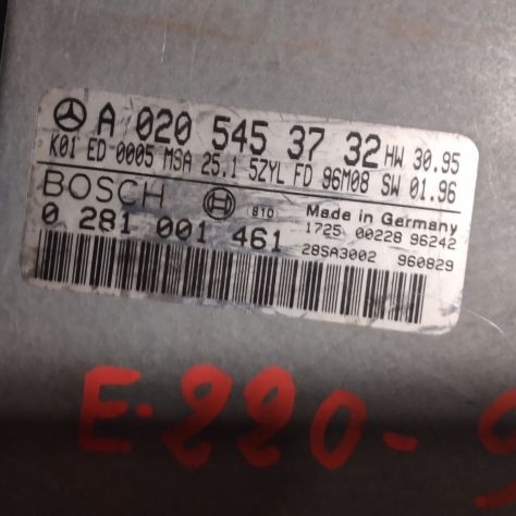 CENTRALINA MOTORE MERCEDES Classe E S. Wagon W210 2° Serie 250 318258 028100146 - Foto 4