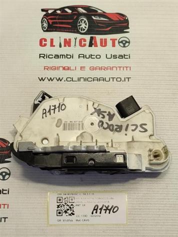 SERRATURA ANTERIORE SINISTRA VOLKSWAGEN Scirocco Serie (137) 5N1837015C (0814) - Foto 2