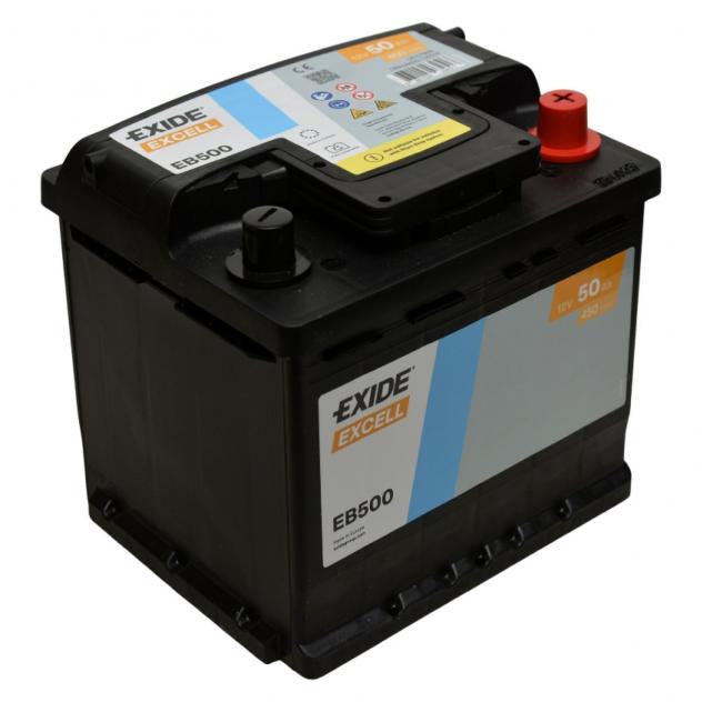 Batteria Auto Exide Excell Eb500 50Ah 450A 12V
