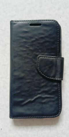 Custodia a portafoglio vintage nero per Samsung Galaxy S7