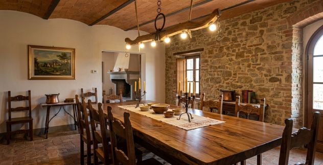 Lampadario Artigianale da Antico Giogo per Buoi–Pezzo Unico di Design Rustico - Foto 2