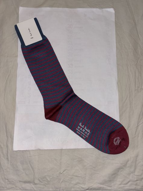 CALZE NUOVE CON CARTELLINO UOMO FIRMATE ORIGINALI”PAUL SMITH”MADE IN ITALY - Foto 2