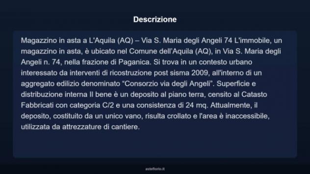 Immobile in asta di 24 m² in vendita a L'Aquila - Foto 4