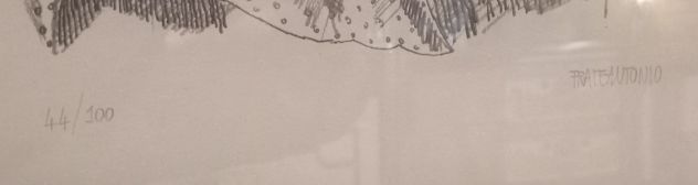 QUADRO STAMPA / DISEGNO ANTIQUARIATO CON CORNICE FIRMATO e NUMERATO - Foto 2