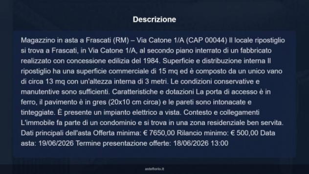 Immobile in asta di 15 m² in vendita a Frascati - Foto 8
