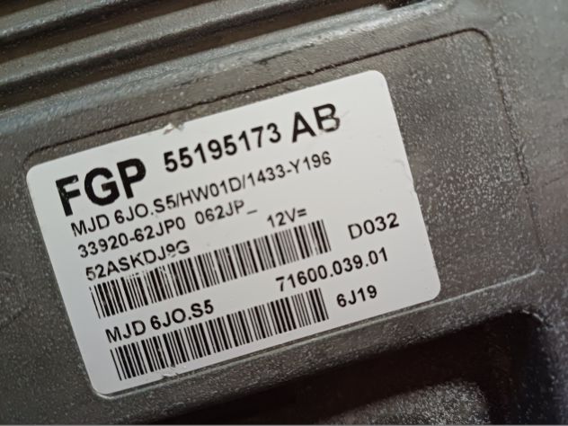 CENTRALINA MOTRE ECU SUZUKI SWIFT 1.3 DDIS 16V 70CV (2006) 55195173AB CENTRALI - Foto 5