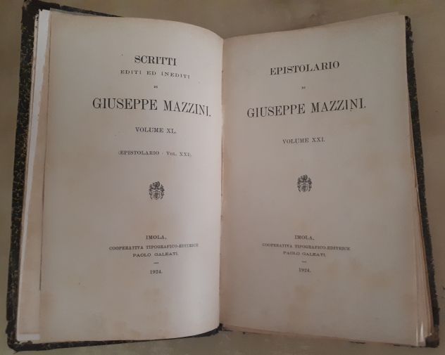 GIUSEPPE MAZZINI, SCRITTI EDITI ED INEDITI, EPISTOLARIO DI GIUSEPPE MAZZINI 1924 - Foto 6