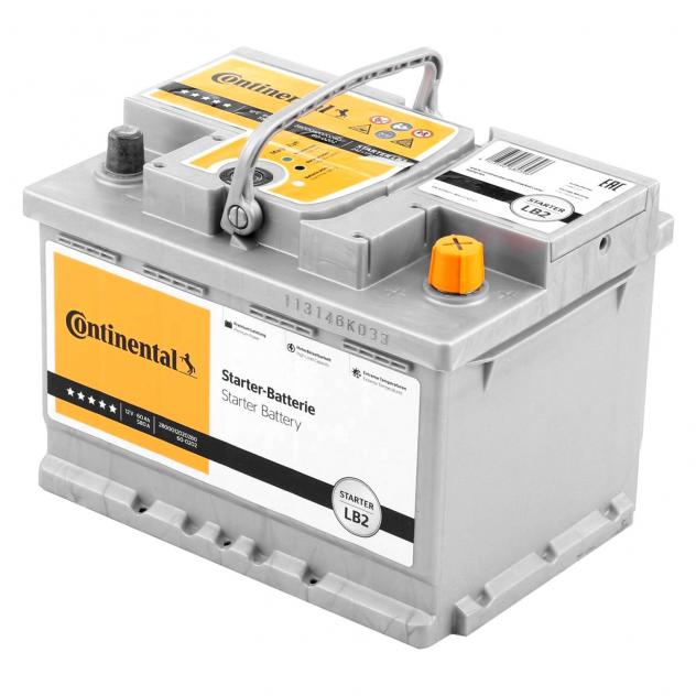 Batteria Continental L2B 60Ah 12v 580A positivo a destra = Fiamm 54 AH