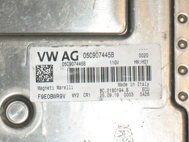 05C907445B ECU CENTRALINA VOLKSWAGEN POLO DSGB 0020 HW01 F9E0BWR9V BC0180194B - Foto 2