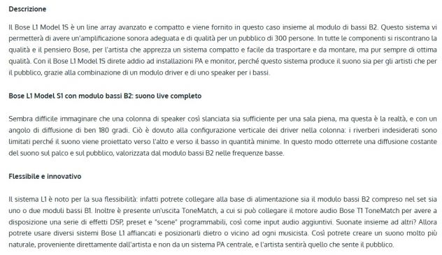 Impianto Audio BOSE L1 1s con BASS B2 - Foto 2