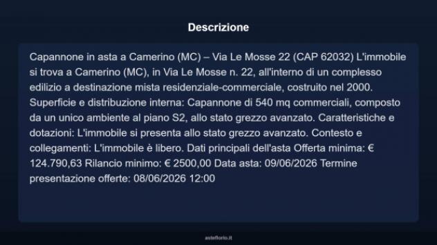 Immobile in asta di 540 m² in vendita a Camerino - Foto 6