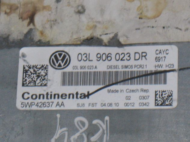 03L906023DR ECU VW VOLKSWAGEN GOLF 1.6 TDI PCR2.1 03L906023DR 03L906023A - Foto 2
