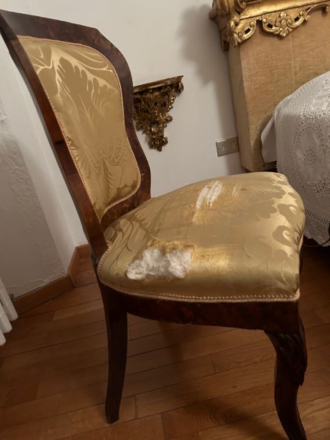 Poltrona noce '800 con poggiapiedi - Foto 4