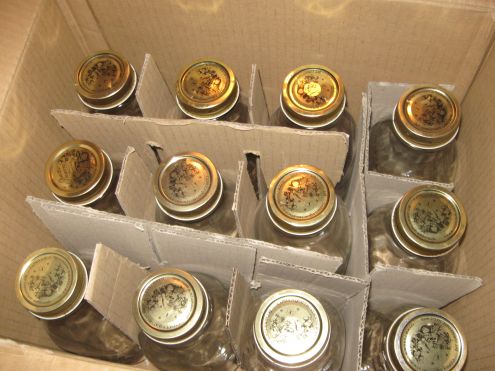 BOTTIGLIE BORNIOLI (QUATTRO STAGIONI) DA CONSERVA VASI BORNIOLI DA MARMELLATA ALTRI VASI