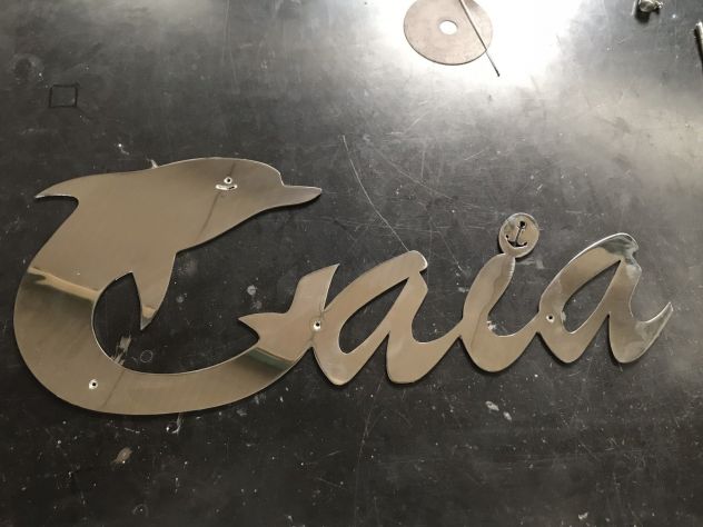 Scritte in acciaio inox per nautica