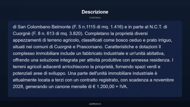 Immobile in asta di 4189 m² in vendita a San Colombano Belmonte - Foto 8