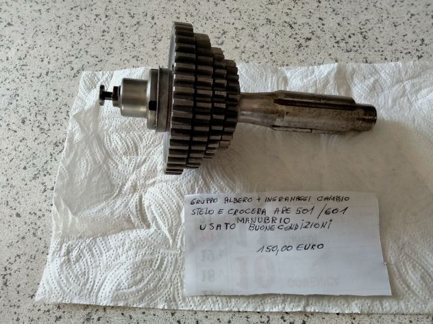 Gruppo albero cambio completo di crocera e ingranaggi Ape 501/601