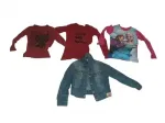 lotto vestiti bambina 6anni 3 magliette manica lunga 1 giubbino jeans montefiore