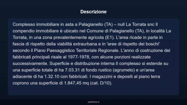 Immobile in asta di 1847 m² in vendita a Palagianello - Foto 3