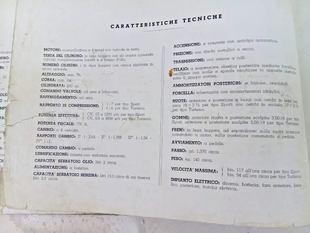 Catalogo Pezzi di Ricambio Moto Guzzi Airone 250 cc Turismo e Sport IV Edizione - Foto 8