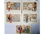 LOTTO DI 5 CARTOLINE LA REPUBBLICA DEI RAGAZZI ANNI 70