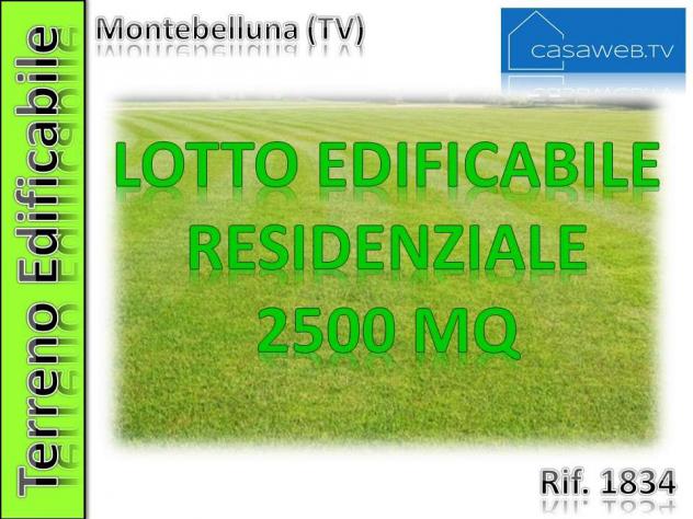 1834 - Terreno edif. 2500 mq a Montebelluna (TV)Rif. 1834