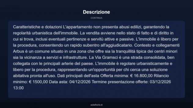 Immobile in asta di 90 m² con più di 5 locali in vendita a Arbus - Foto 7