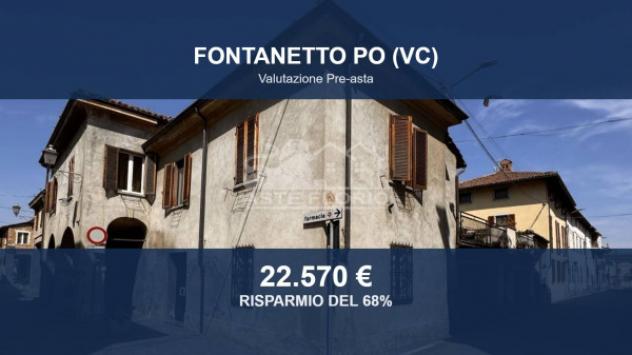 Immobile in asta di 286 m² con più di 5 locali e box auto in vendita a Fontanetto Po