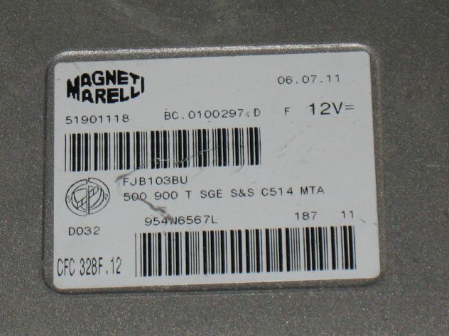 51901118 ECU CENTRALINA CAMBIO FIAT 500 51901118 CFC 328F.12 CFC328F.12 - Foto 2