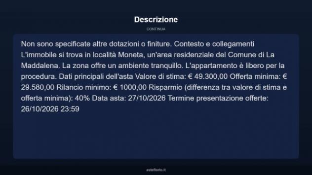 Immobile in asta di 34 m² in vendita a La Maddalena - Foto 12
