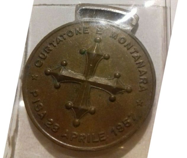 MEDAGLIA DI BRONZO CURTATONE E MONTANARA BERSAGLIERI PISA 28 APRILE 1957. - Foto 5