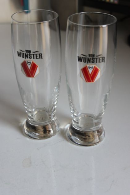 Lotto 2 Bicchieri Birra Marca Ganter Ex Von Wunster