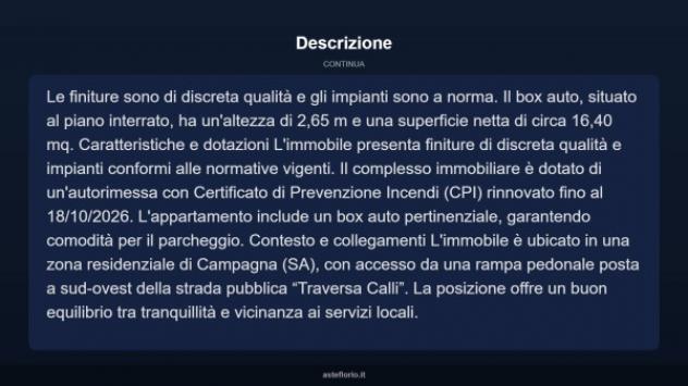 Immobile in asta di 58 m², box auto in vendita a Campagna - Foto 6