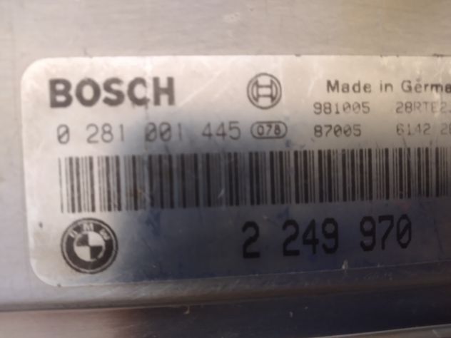 0281001445 BOSCH EDC15M 7785098 CENTRALINA MOTORE ECU BMW 320D E46 100KW 136CV - Foto 4