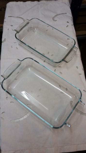 2 Pirofile rettangolari in vetro - Vintage - Foto 2
