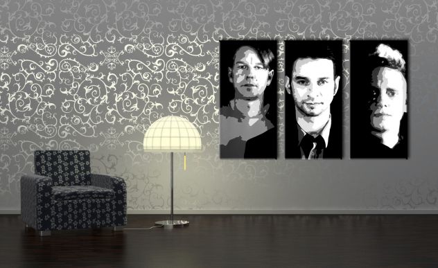 Quadro moderno Depeche Mode dipinto a mano pop art