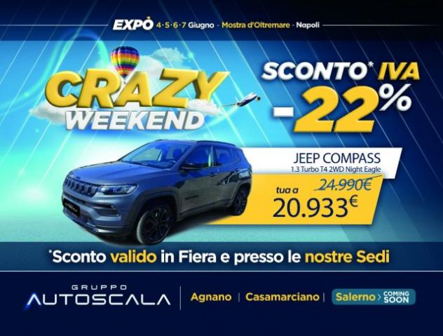 JEEP Compass 1.3 Turbo T4 2WD Night Eagle rif. 23765222