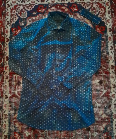 Indigo chino camicia cotone