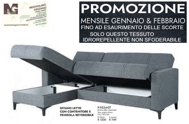 PROMOZIONE DIVANO CON CONTENITORE E PENISOLA STOCK MENSILE SCADE FINE FEBBRAIO - Foto 5