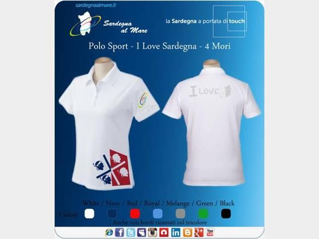 Polo i love Sardegna con quattro mori