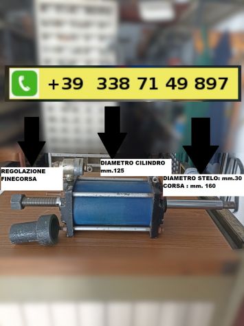 CILINDRO PISTONE DOPPIO STELO  PNEUMATICO 125 / 160