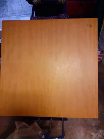 TAVOLO QUADRATO APRIBILE DI LEGNO NOCE CHIARO 90X90/90X180 CM