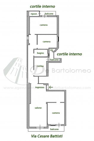 VIA CESARE BATTISTI AMPIO PANORAMICO APPARTAMENTO - Foto 10
