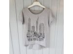 T-shirt colore grigio lunga cm 74 cotone 100%