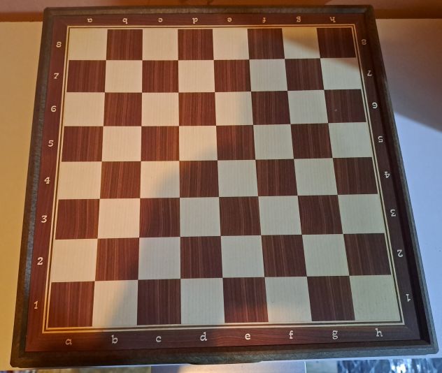 Didatto Dama e Scacchi scacchiera in legno vintage con istruzioni