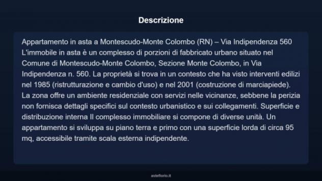 Immobile in asta di 95 m² con più di 5 locali e box auto in vendita a Montescudo - Montecolombo - Foto 3