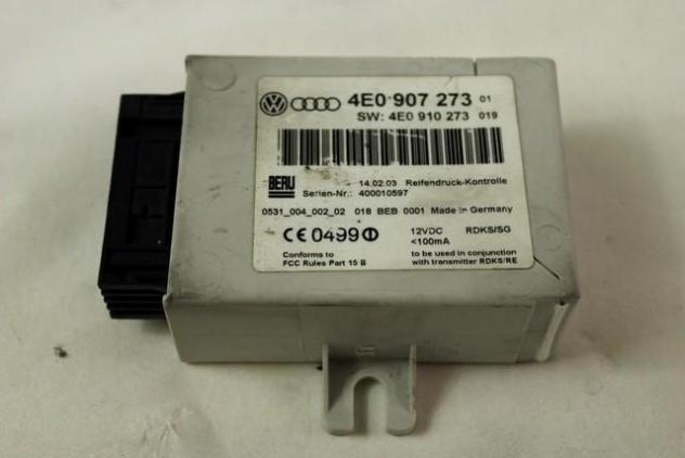 4E0907273 CENTRALINA MODULO PRESSIONE PNEUMATICI AUDI A8 4E 4.2 FSI QUATTRO 246KW 4P B AUT (2004) RICAMBIO USATO