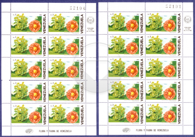 VENEZUELA 1982-1987 lotto 6 Foglietti francobolli