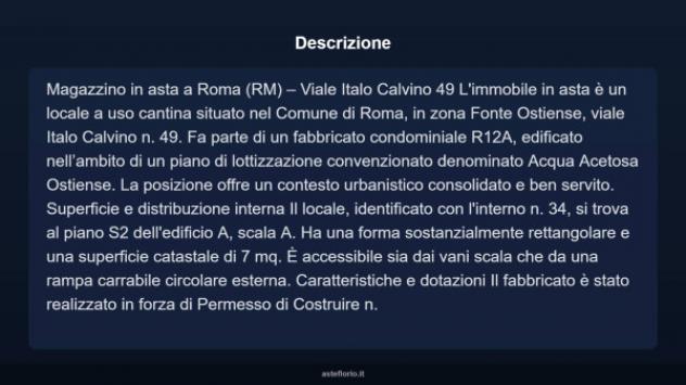Immobile in asta di 7 m² in vendita a Roma - Foto 5