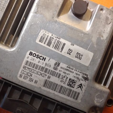 Centralina motore 0281013868 9663755480 Peugeot 207 307 Citroen C2 C3 1.6 Hdi - Foto 2
